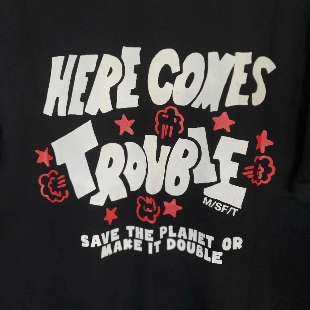 M/FT/TS MAD MIND NWT GRAPHIC TEE SIZE M "HEAT WAVE /HERE COMES TROUBLE" - Picture 9 of 9